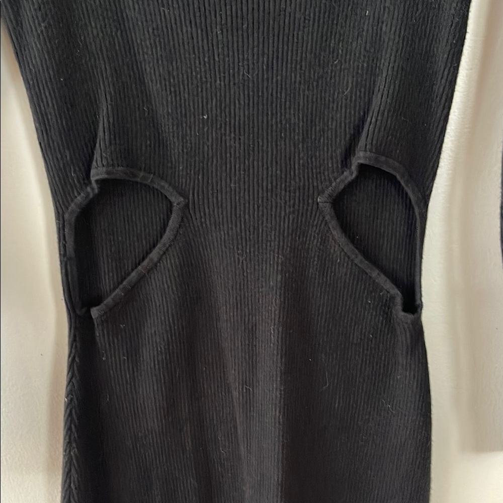 Abercrombie & Fitch Black Ribbed Bodycon Dress - Picture 4 of 5